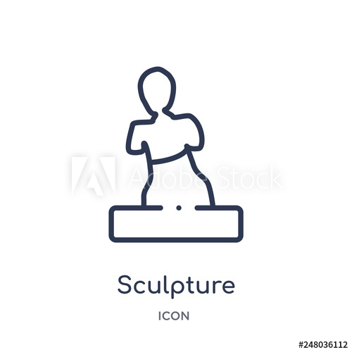 500x500 Sculpture Icon From Museum Outline Collection Thin Line Sculpture