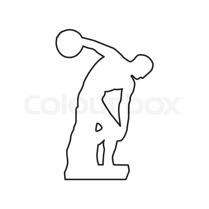 800x800 Discus Thrower Or Discobolus Sculpture Stock Vector Colourbox