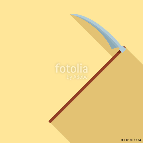 500x500 Scythe Icon Flat Illustration Of Scythe Vector Icon For Web