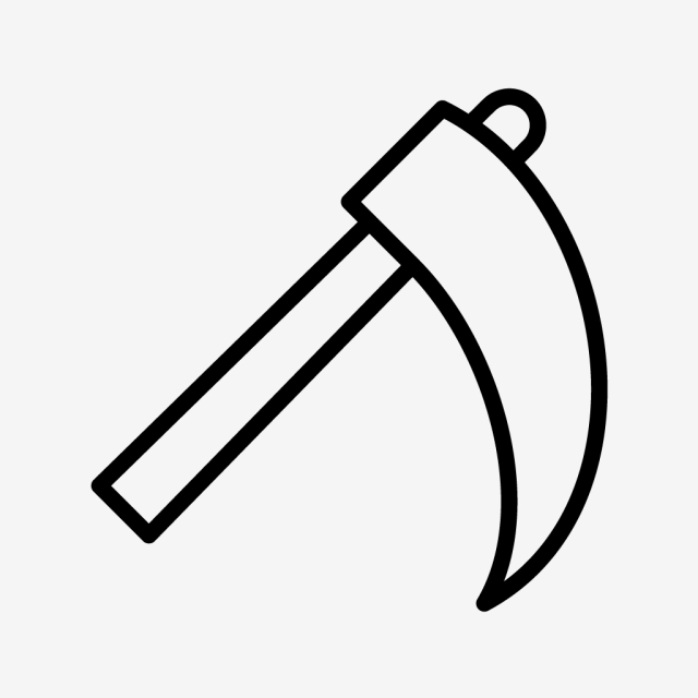 640x640 Vector Scythe Icon, Scythe, Tool, Scythe Icon Png And Vector
