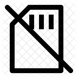 256x256 No Sd Card Icon Of Line Style