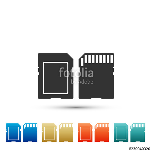 500x500 Sd Card Icon Isolated On White Background Memory Card Adapter