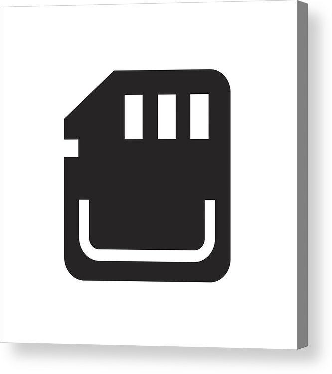 666x750 Vector Icon Sd Card Acrylic Print