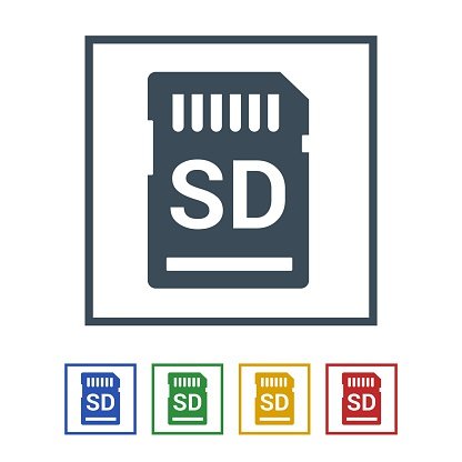 416x416 Sd Memory Card Icon Isolated On White Background Premium Clipart