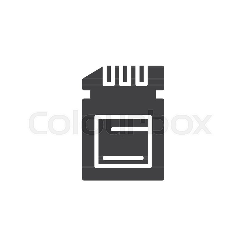 800x800 Sd Card Storage Vector Icon Filled Stock Vector Colourbox