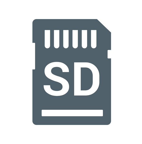 599x606 Sd Memory Card Flat Icon Isolated On White Background Vector