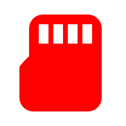 256x256 Free Red Micro Sd Icon