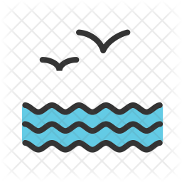 256x256 Sea Icon Of Colored Outline Style