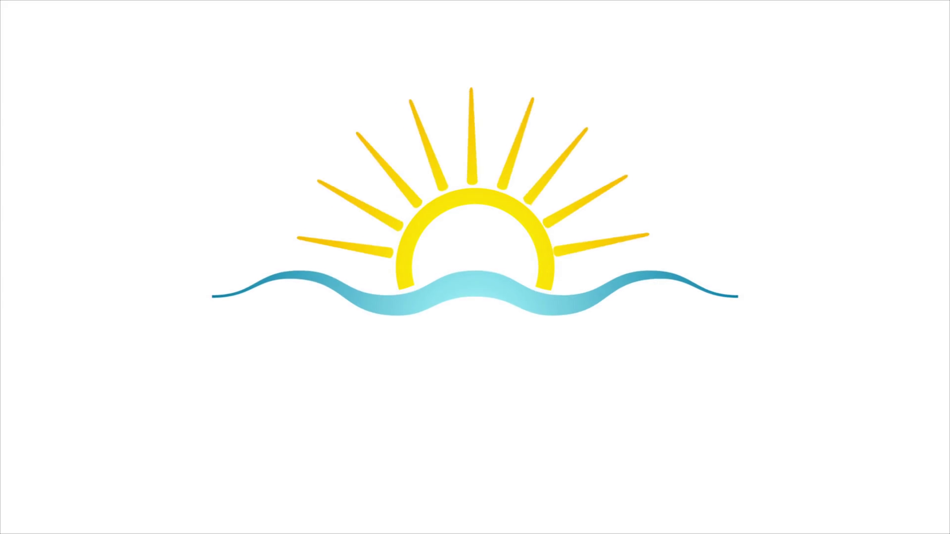 1920x1080 Abstract Bright Sun And Sea Icon Motion Background Seamless Loop