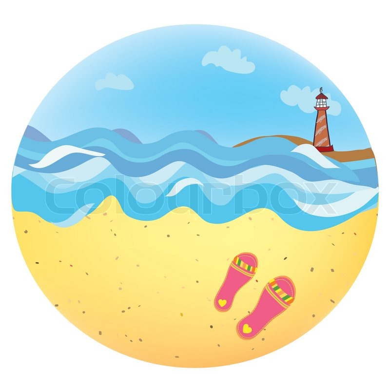800x800 Sea Holidays Icon Cartoon Stock Vector Colourbox