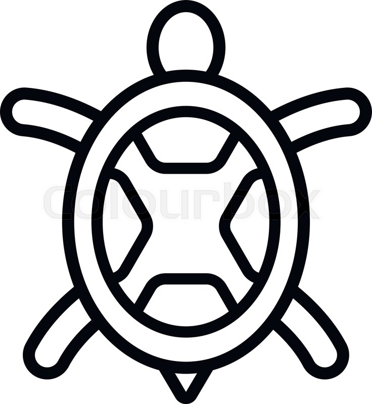 Sea Turtle Icon Outline Illustration Stock Vector Colourbox 736x800 Sea Turtle Icon Outline Illustration Stock Vector Colourbox