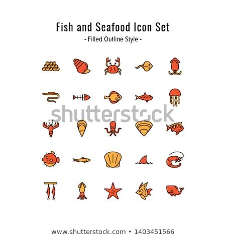 450x470 Fish And Seafood Icon Set Fish And Seafood Icons Vector Filled