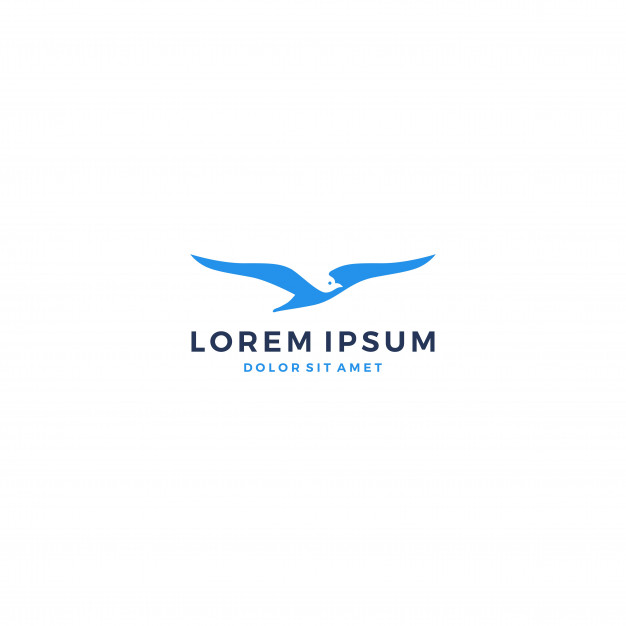 626x626 Seagull Bird Logo Vector Icon Negative Space Vector Premium Download