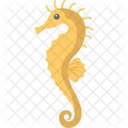 256x256 Seahorse Icon Of Flat Style