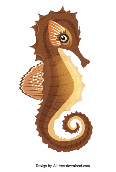 404x600 Seahorse Icon Colored Closeup Flat Sketch Free Vector In Adobe