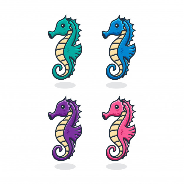 626x626 Seahorses Logo Icon Concept Vector Premium Download