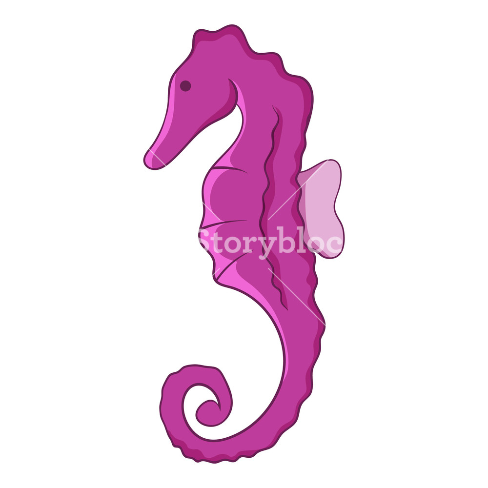 1000x1000 Seahorse, Hippocampus Icon Cartoon Illustration Of Seahorse