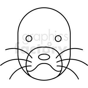 300x300 Black And White Seal Head Icon Clipart Royalty Free Gif, Png