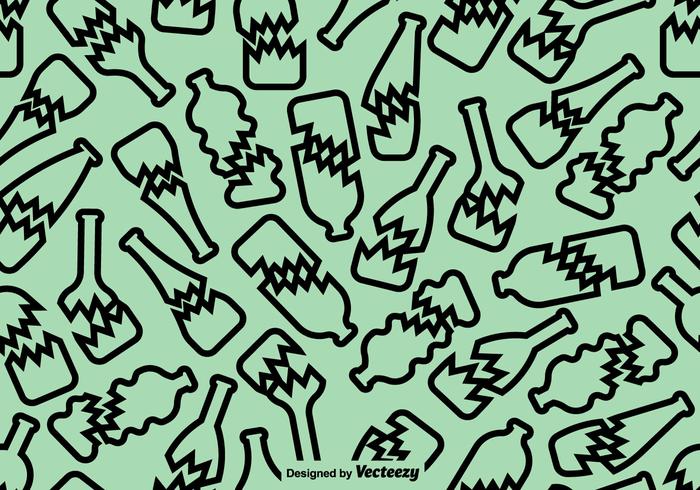 700x490 Broken Bottle Icon Seamless Pattern