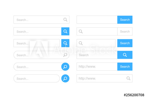 500x337 Set Search Bar Icons Vector Illustration Isolated On White