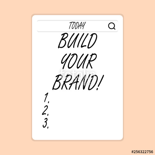 500x500 Handwriting Text Writing Build Your Brand Conceptual Photo