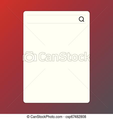 450x470 Search Bar With Magnifying Glass Icon On Blank Vertical White