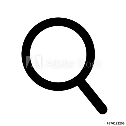 500x500 Simple Vector Magnifier Icon Magnifying Glass Icon For Search Bar