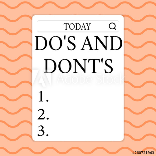 500x500 Writing Note Showing Do S And Dont S Business Concept For Rules