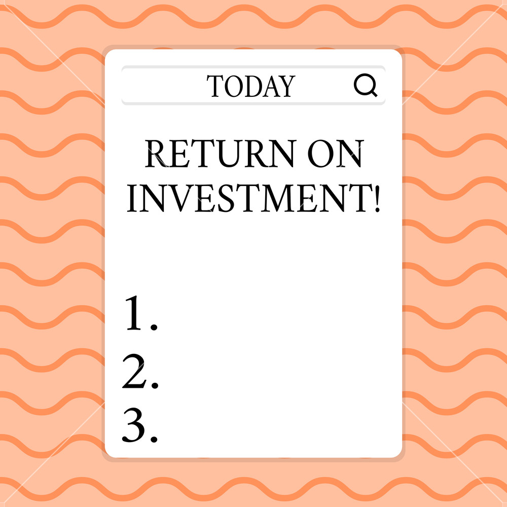 1000x1000 Writing Note Showing Return On Investment Business Concept