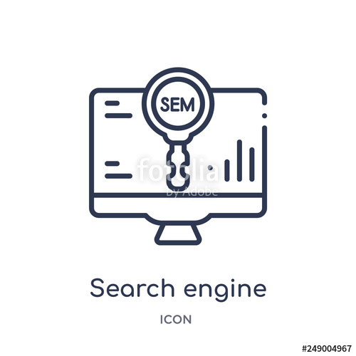 500x500 Search Engine Marketing Icon From Technology Outline Collection