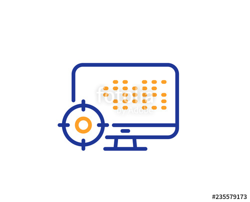 500x405 Seo Computer Line Icon Search Engine Optimization Sign Target