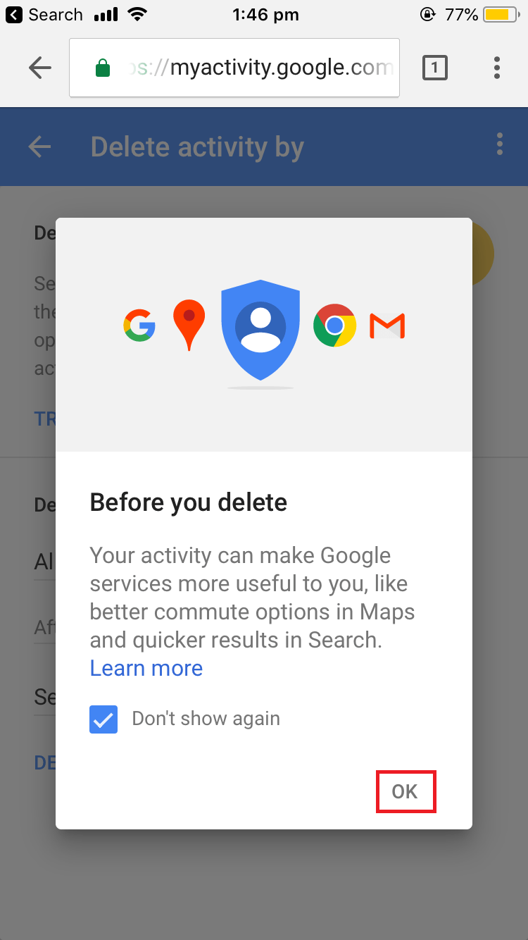 750x1334 How To Delete Your Google Search History Permanently