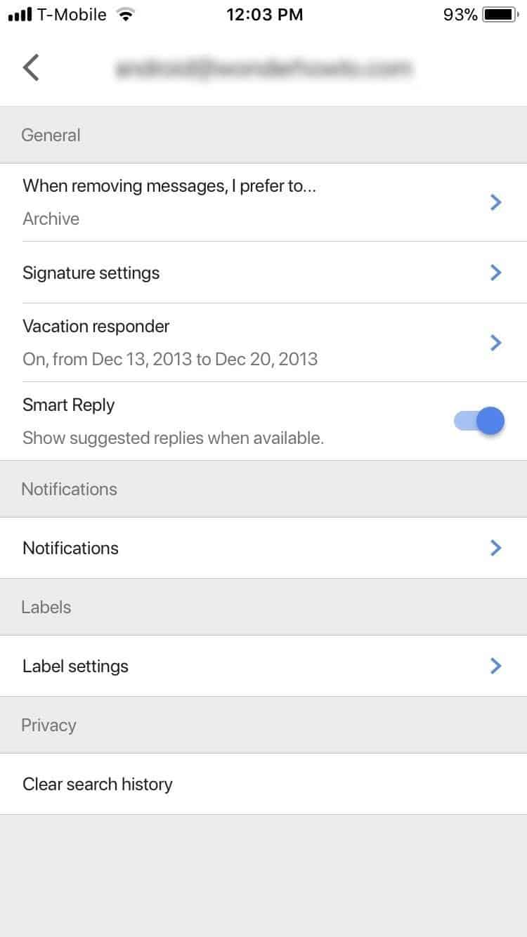 750x1334 Guide Clear The Search History In Gmail On Android And Ios