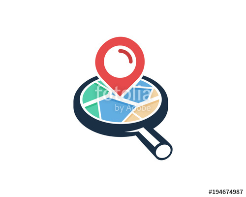 500x400 Search Map Icon Logo Design Element Stock Image And Royalty Free