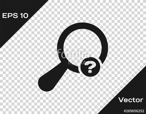 500x392 Grey Unknown Search Icon Isolated On Transparent Background