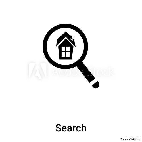500x500 Search Icon Vector Isolated On White Background, Logo Concept