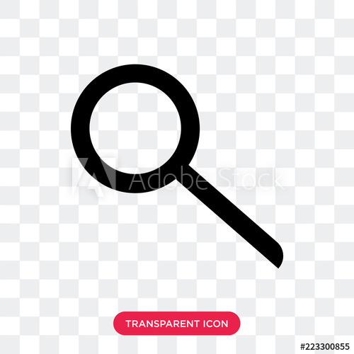 500x500 Search Vector Icon Isolated On Transparent Background, Search Logo