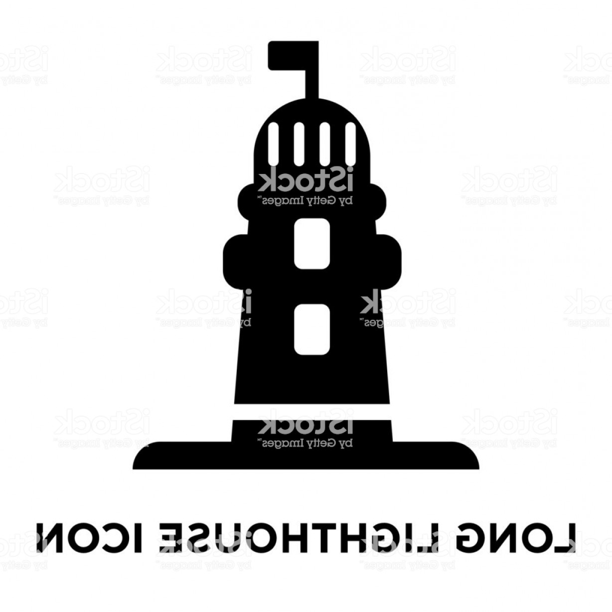 1228x1228 Long Lighthouse Icon Vector Isolated On White Background Logo