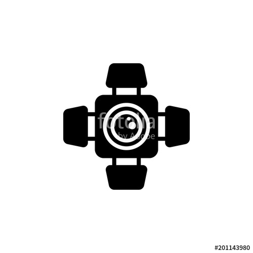 500x500 Searchlight Icon Element Of Theater And Art Illustration Premium