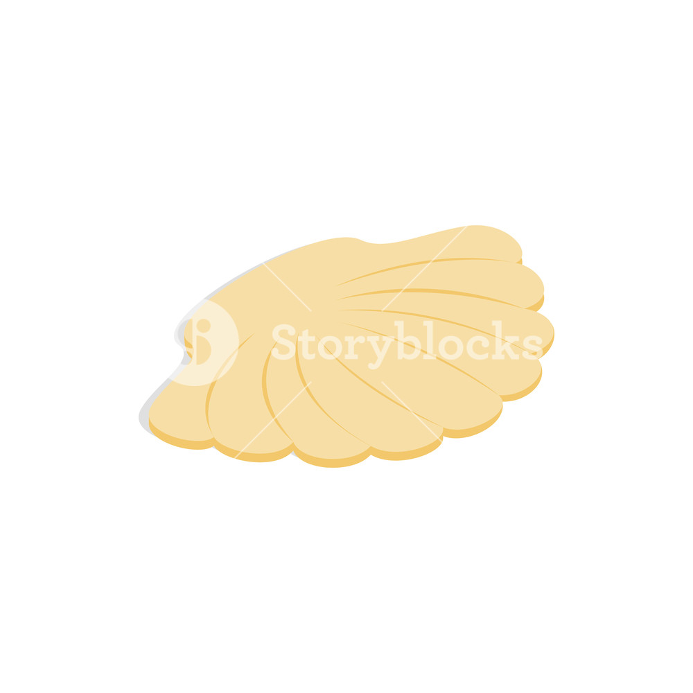 1000x1000 Seashell Icon In Isometric Style On A White Background Royalty