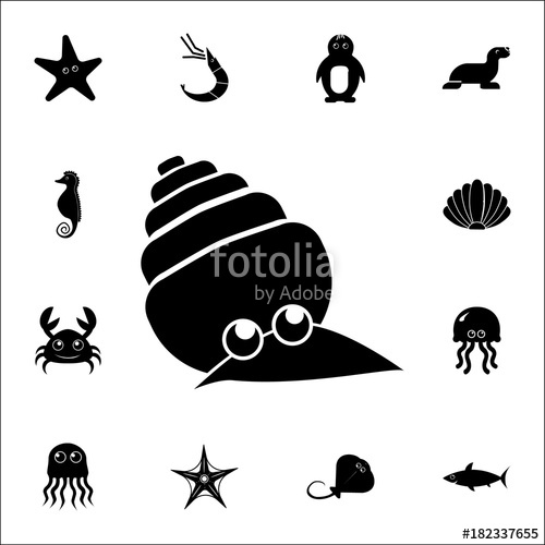 500x500 Seashell Icon Set Of Cute Aquatic Animal Icons Web Icons Premium