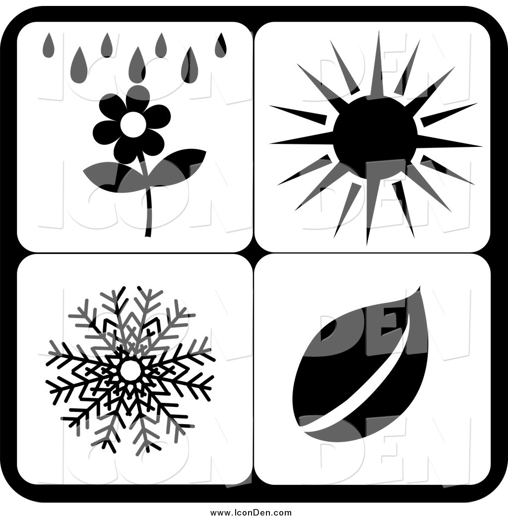 1024x1044 Clip Art Of Black And White Weather Season Icons