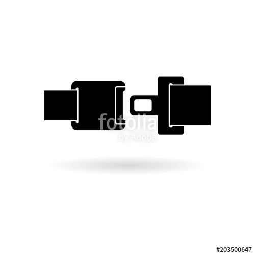 500x500 Seat Belt Or Safety Belt Icon Stock Image And Royalty Free Vector