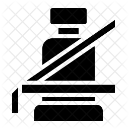 256x256 Seat Belt Icon Of Glyph Style