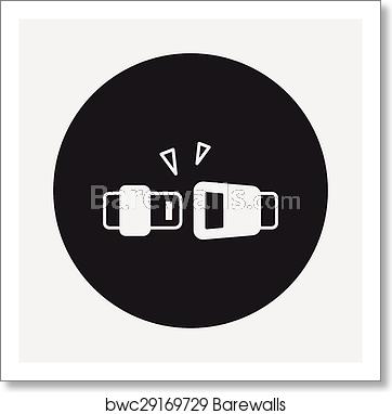 362x382 Seat Belt Icon, Art Print Barewalls Posters Prints