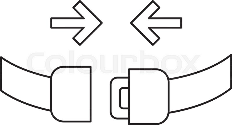 800x431 Security Seat Belt Vector Line Icon Stock Vector Colourbox