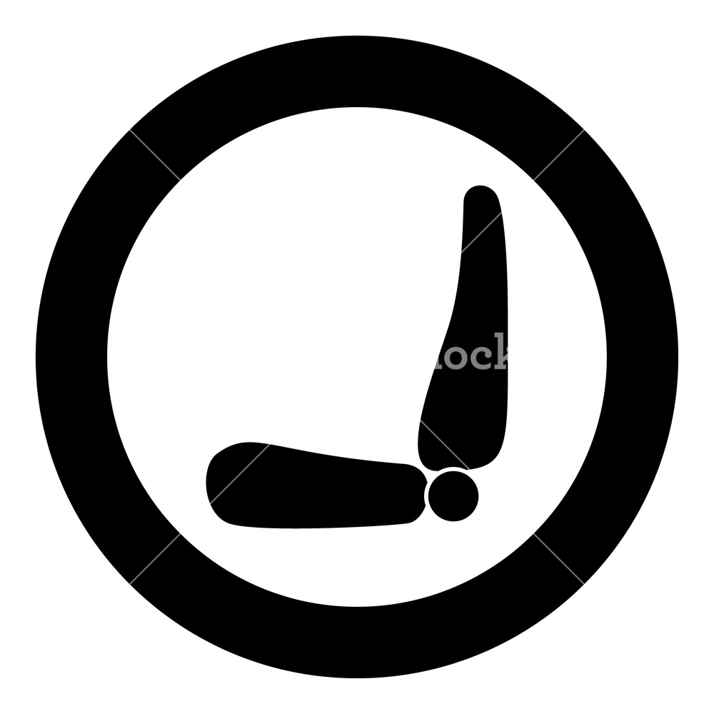 1000x1000 Car Seat Icon Black Color In Circle Vector Illustration Isolated