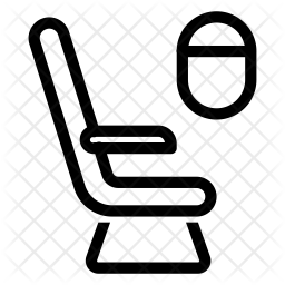 256x256 Flight Seat Icon Of Line Style