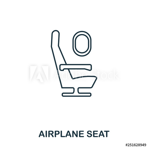 500x500 Airplane Seat Icon Outline Thin Line Style From Airport Icons