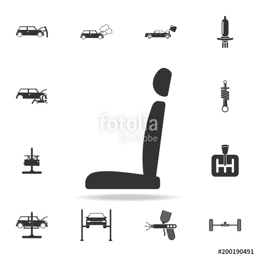 500x500 Car Seat Icon Detailed Set Of Car Repear Icons Premium Quality
